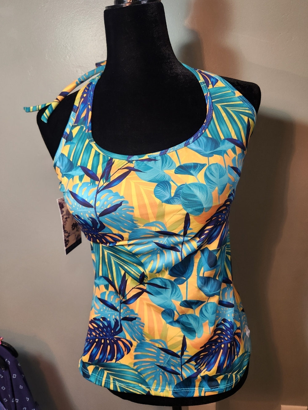 Hapari Swim Tropical Tankini Top Size Large
